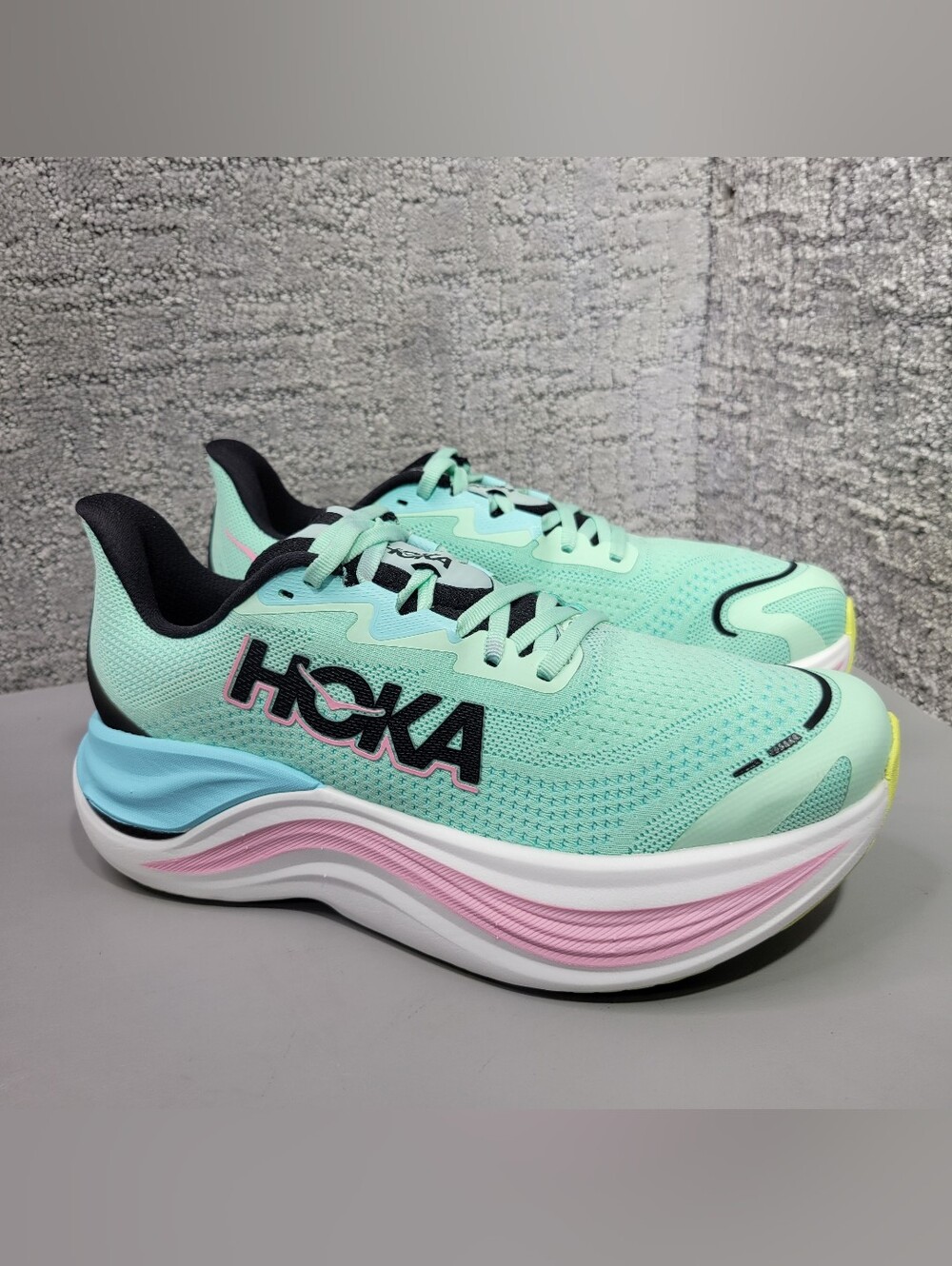 Hoka One One Mint Green Pink Blue Women's Sneakers - Picture 7 of 13